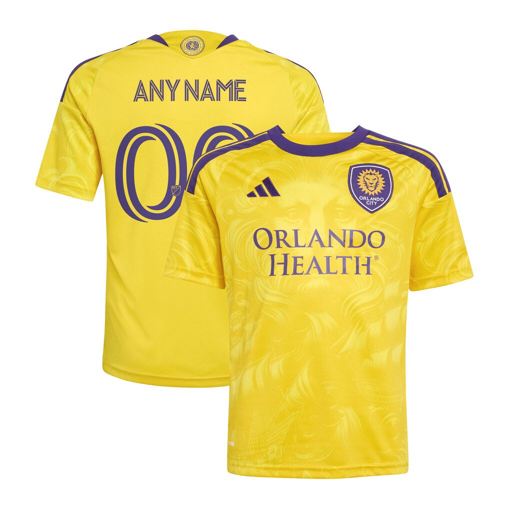 Youth Orlando City SC adidas Gold 2026 Sunken Treasure Kit Replica Custom Jersey - Ujersey
