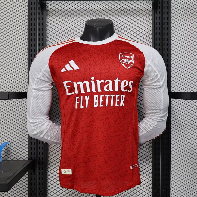 Arsenal Soccer Jersey Home Long Sleeve Shirt 2025/26 - Ujersey NHL