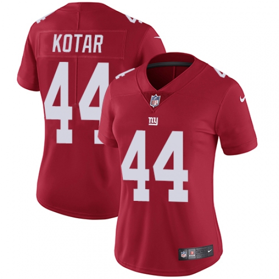 Women's Nike New York Giants #44 Doug Kotar Red Alternate Vapor Untouchable Limited Player NFL Jersey - Ujersey