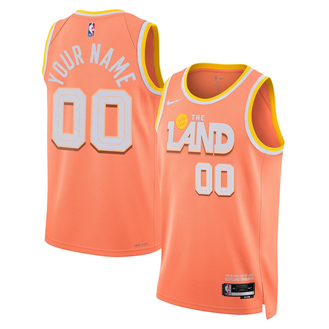 Unisex Cleveland Cavaliers Nike Orange 2025/26 City Edition Swingman Custom Jersey - Ujersey