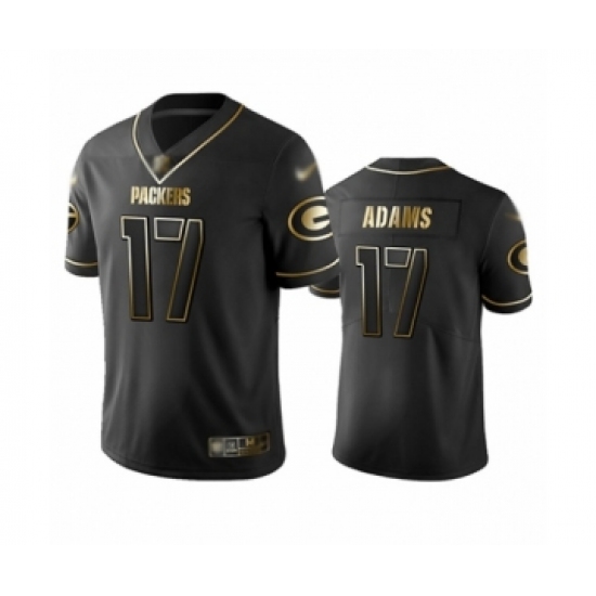 Men's Green Bay Packers #17 Davante Adams Limited Black Golden Edition Limited Football Jersey - Ujersey