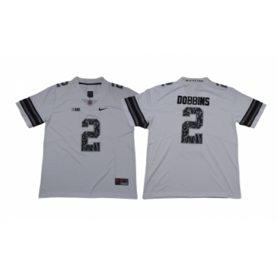 Ohio State Buckeyes 2 J.K. Dobbins White College Football Jersey - Ujersey