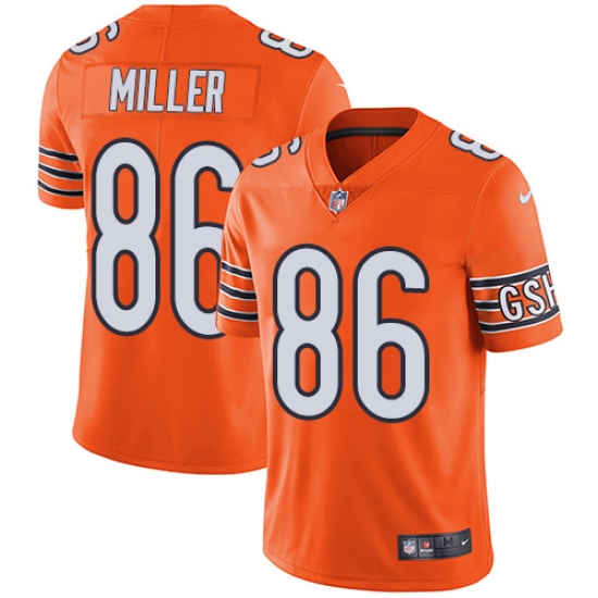Youth Nike Chicago Bears #86 Zach Miller Limited Orange Rush Vapor Untouchable NFL Jersey - Ujersey