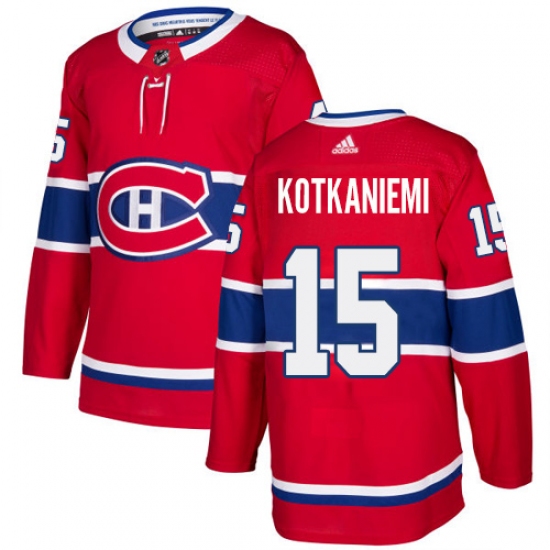 Men's Adidas Montreal Canadiens #15 Jesperi Kotkaniemi Premier Red Home NHL Jersey - Ujersey