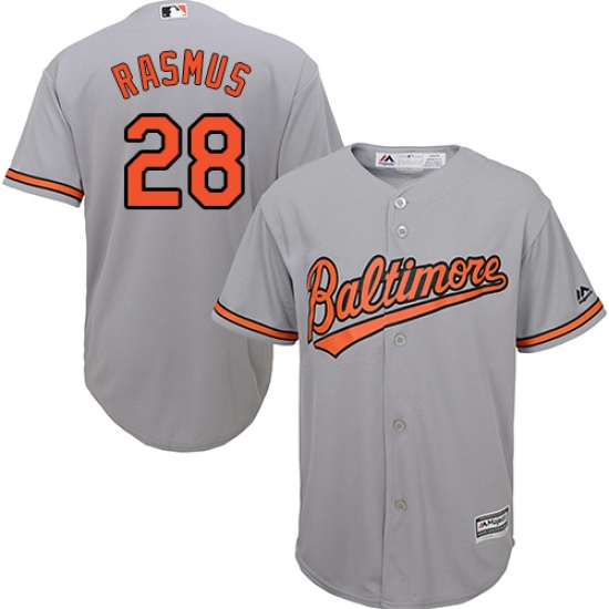 Men's Majestic Baltimore Orioles #28 Colby Rasmus Replica Grey Road Cool Base MLB Jersey - Ujersey