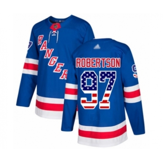 Youth New York Rangers #97 Matthew Robertson Authentic Royal Blue USA Flag Fashion Hockey Jersey