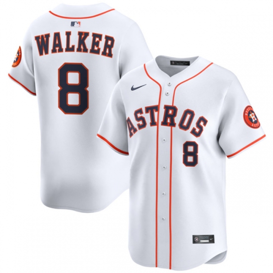 Men's Houston Astros #8 Christian Walker White 2025 Home Limited Stitched Baseball Jersey - Ujersey