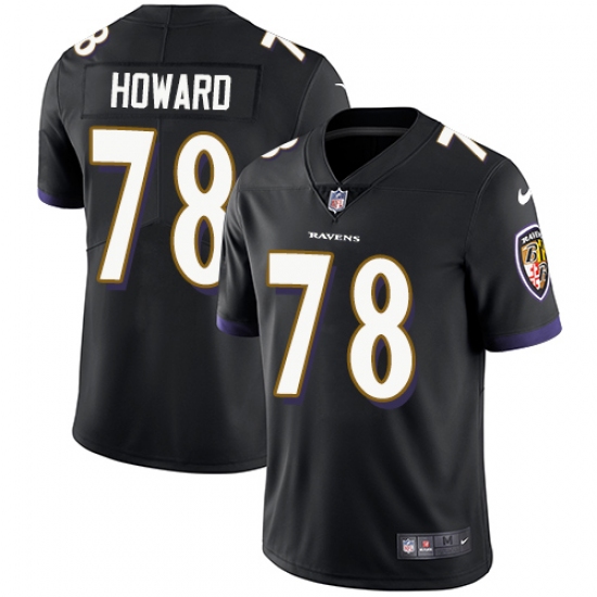 Youth Nike Baltimore Ravens #78 Austin Howard Black Alternate Vapor Untouchable Limited Player NFL Jersey - Ujersey