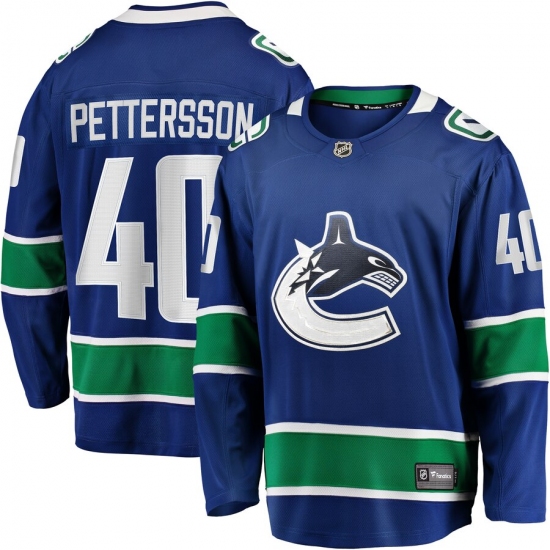 Men's Vancouver Canucks #40 Elias Pettersson Fanatics Branded Blue 2019-20 Home Premier Breakaway Player Jersey - Ujersey