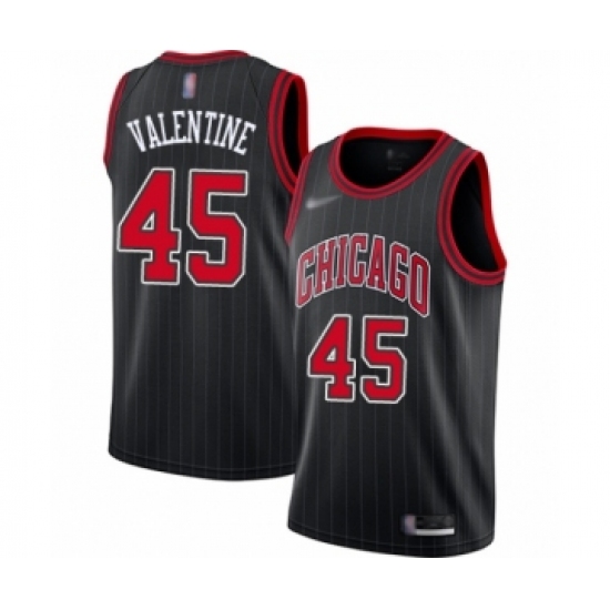 Youth Chicago Bulls #45 Denzel Valentine Swingman Black Finished Basketball Jersey - Statement Edition - Ujersey