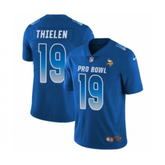 Men's Nike Minnesota Vikings #19 Adam Thielen Limited Royal Blue NFC 2019 Pro Bowl NFL Jersey - Ujersey