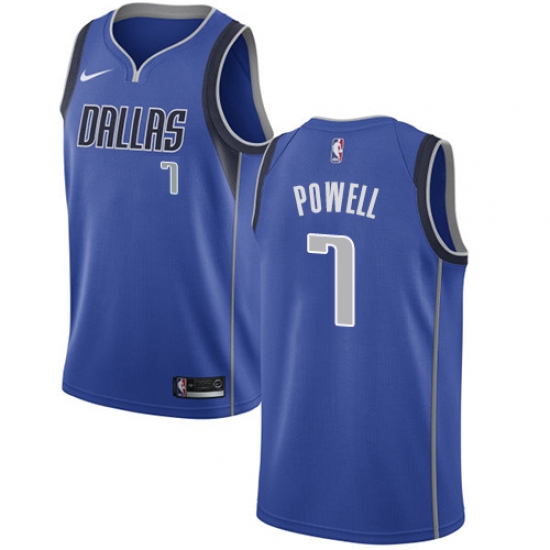 Men's Nike Dallas Mavericks #7 Dwight Powell Swingman Royal Blue NBA Jersey - Icon Edition - Ujersey