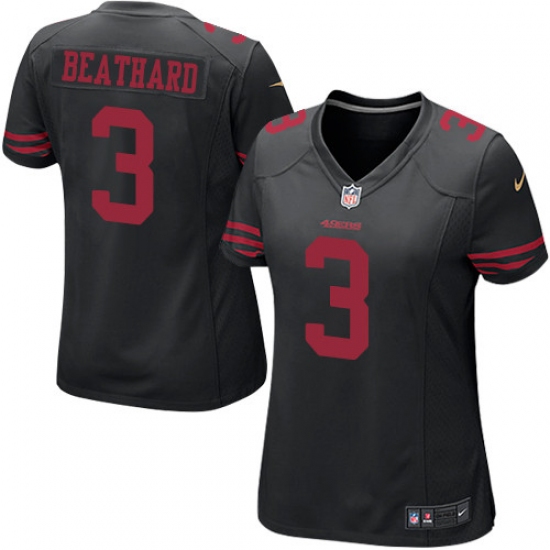Women's Nike San Francisco 49ers #3 C. J. Beathard Game Black NFL Jersey - Ujersey