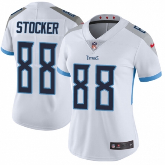 Women's Nike Tennessee Titans #88 Luke Stocker White Vapor Untouchable Limited Player NFL Jersey - Ujersey