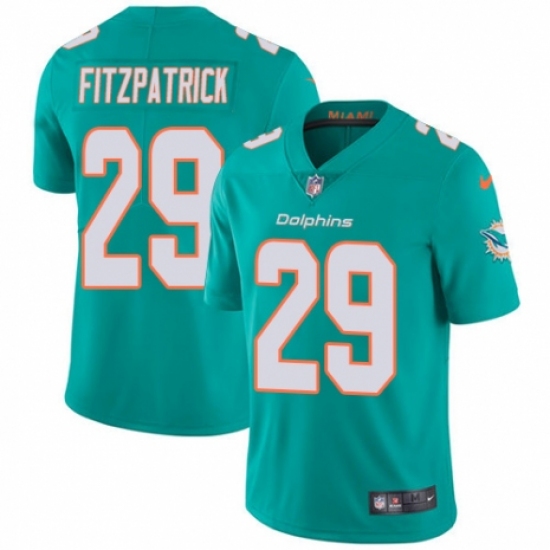 Men's Nike Miami Dolphins #29 Minkah Fitzpatrick Aqua Green Team Color Vapor Untouchable Limited Player NFL Jersey - Ujersey