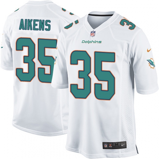 Men's Nike Miami Dolphins #35 Walt Aikens Game White NFL Jersey - Ujersey