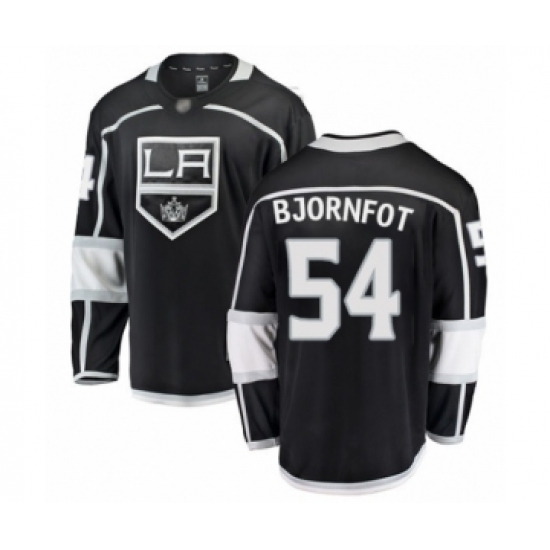 Men's Los Angeles Kings #54 Tobias Bjornfot Authentic Black Home Fanatics Branded Breakaway Hockey Jersey - Ujersey
