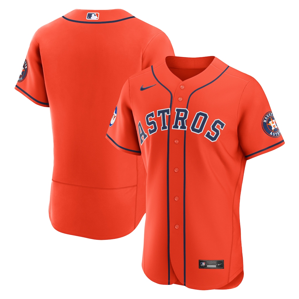 Men's Houston Astros Nike Orange Alternate Authentic Jersey - Ujersey