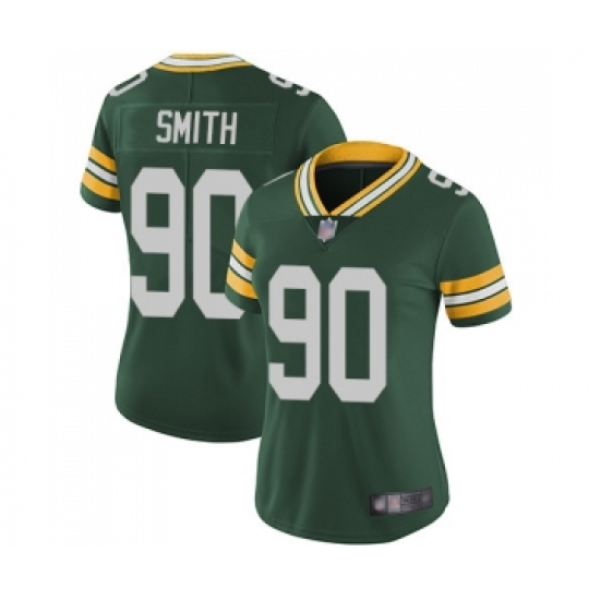 Women's Green Bay Packers #90 Za'Darius Smith Green Team Color Vapor Untouchable Limited Player Football Jersey - Ujersey