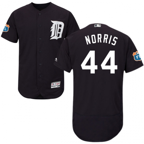 Men's Majestic Detroit Tigers #44 Daniel Norris Navy Blue Alternate Flex Base Authentic Collection MLB Jersey - Ujersey