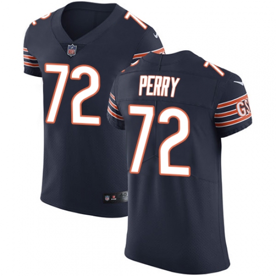 Men's Nike Chicago Bears #72 William Perry Navy Blue Team Color Vapor Untouchable Elite Player NFL Jersey - Ujersey