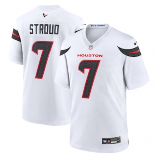 Men's Houston Texans #7 C.J. Stroud Nike White Game Jersey - Ujersey