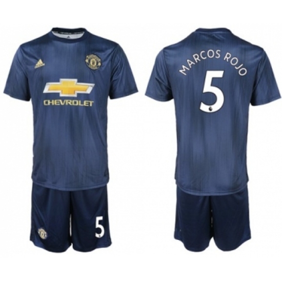 Manchester United #5 Marcos Rojo Third Soccer Club Jersey