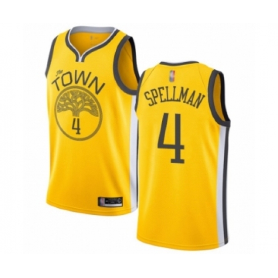 Youth Golden State Warriors #4 Omari Spellman Yellow Swingman Jersey - Earned Edition - Ujersey
