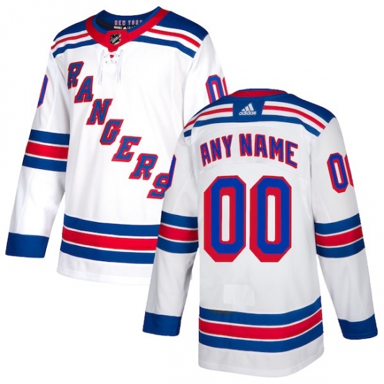 Men's New York Rangers adidas White Authentic Custom Jersey - Ujersey
