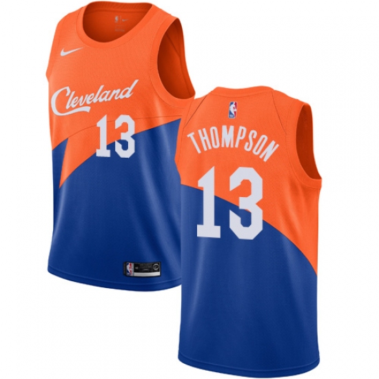 Youth Nike Cleveland Cavaliers #13 Tristan Thompson Swingman Blue NBA Jersey - City Edition - Ujersey