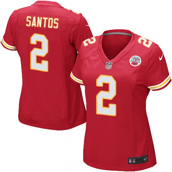 Women's Nike Kansas City Chiefs #2 Cairo Santos Game Red Team Color NFL Jersey - Ujersey