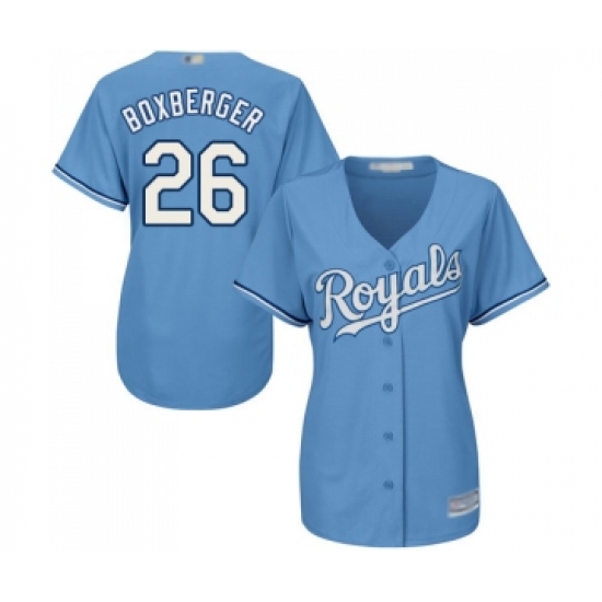Women's Kansas City Royals #26 Brad Boxberger Replica Light Blue Alternate 1 Cool Base Baseball Jersey - Ujersey