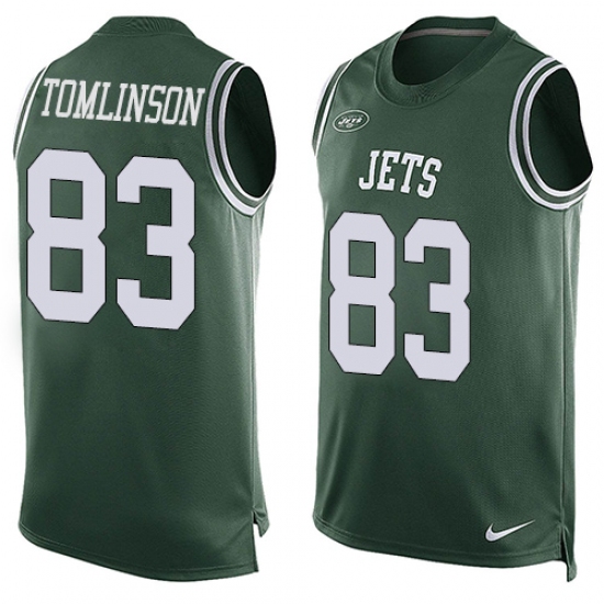 Men's Nike New York Jets #83 Eric Tomlinson Limited Green Player Name & Number Tank Top NFL Jersey - Ujersey