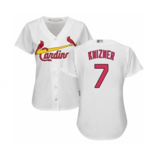 Women's St. Louis Cardinals #7 Andrew Knizner Authentic White Home Cool Base Baseball Player Jersey - Ujersey