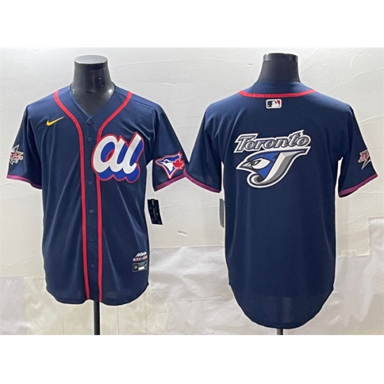 Men's American League Toronto Blue Jays Team Big Logo Navy 2025 All-Star Edition Limited Stitched Baseball Jersey - Ujersey