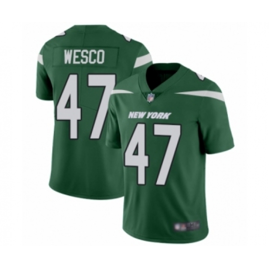 Youth New York Jets #47 Trevon Wesco Green Team Color Vapor Untouchable Limited Player Football Jersey - Ujersey