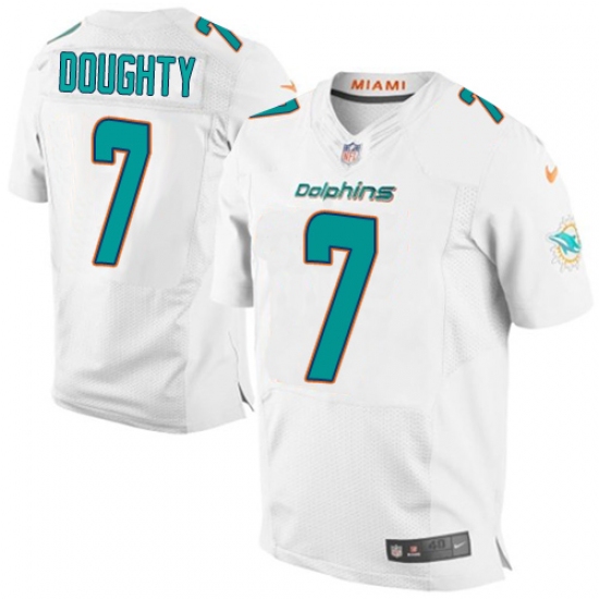 Men's Nike Miami Dolphins #7 Brandon Doughty Elite White NFL Jersey - Ujersey