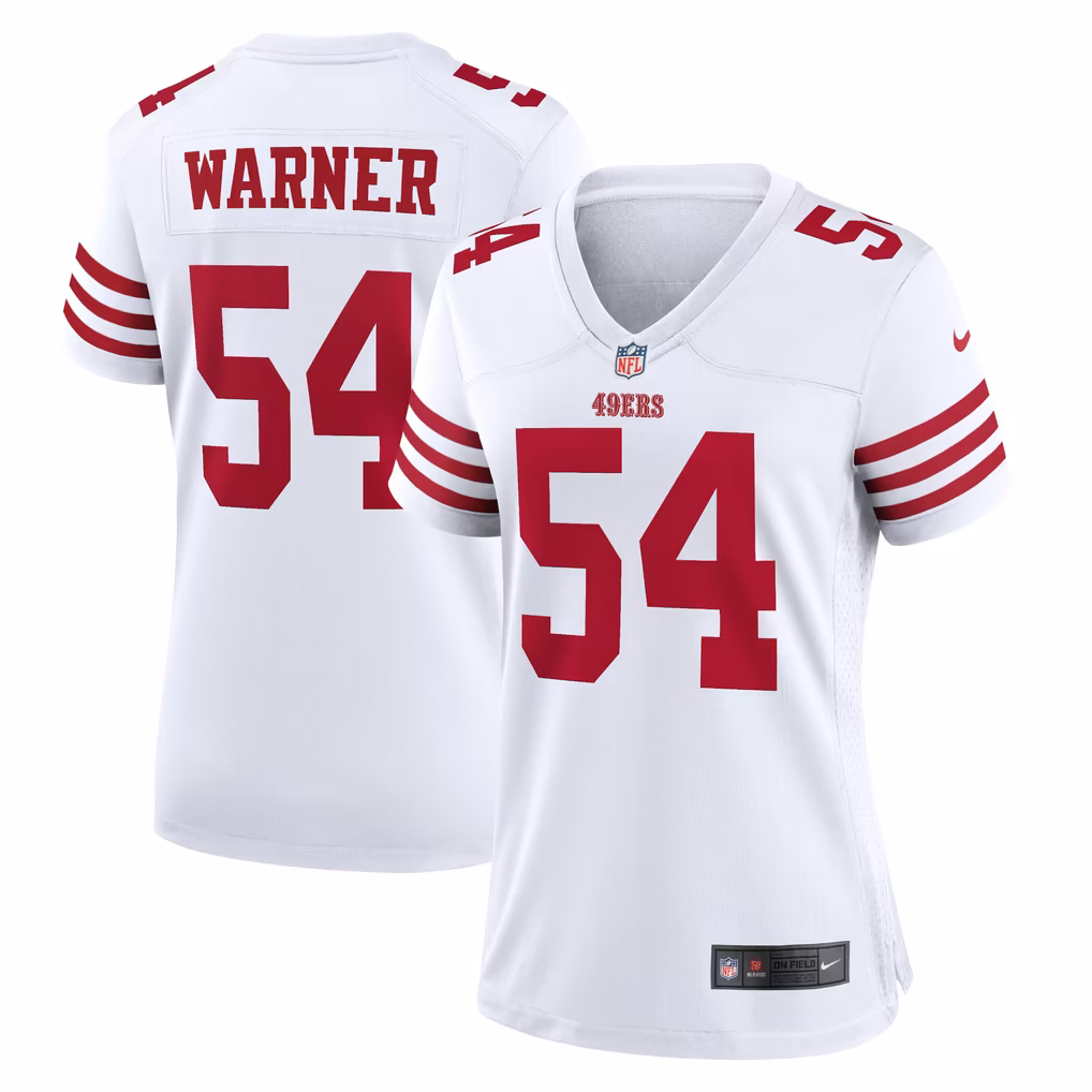 Women's San Francisco 49ers Fred Warner Nike White Game Jersey - SUjersey01