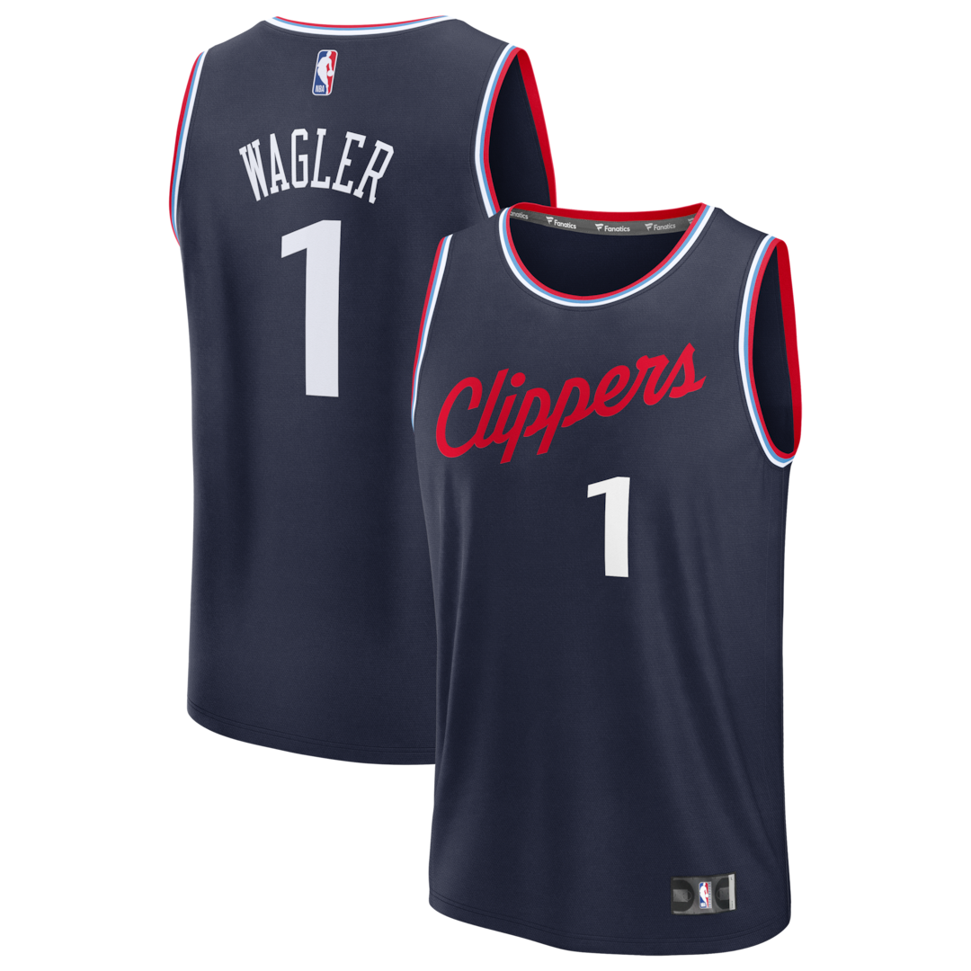 Men's LA Clippers Keaton Wagler Fanatics Navy 2026 NBA Draft First Round Pick Fast Break Jersey - Icon Edition