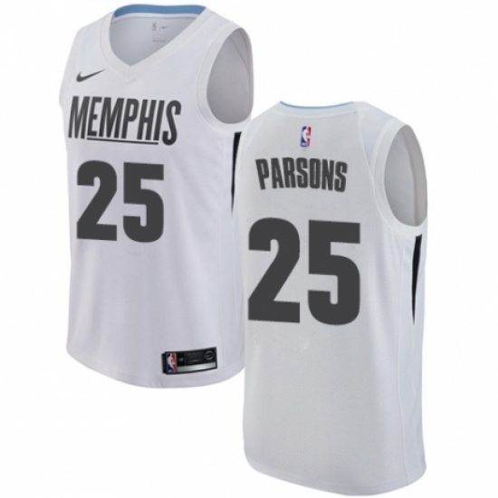 Women's Nike Memphis Grizzlies #25 Chandler Parsons Swingman White NBA Jersey - City Edition - Ujersey