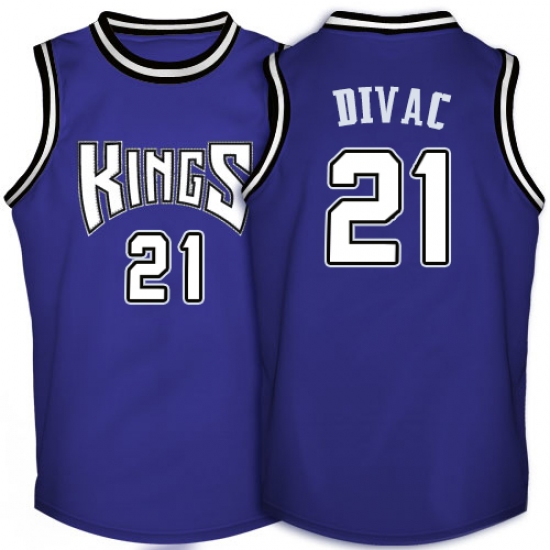 Men's Adidas Sacramento Kings #21 Vlade Divac Authentic Purple Throwback NBA Jersey - Ujersey