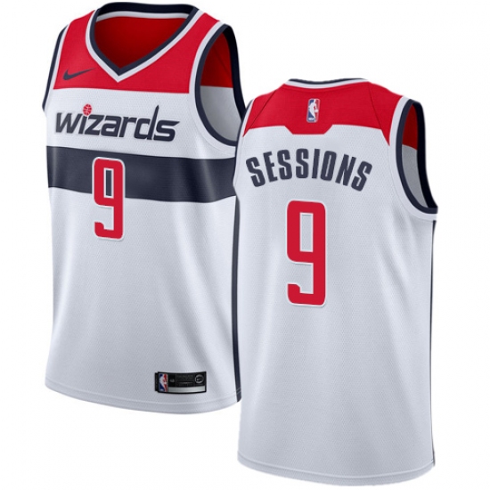 Men's Nike Washington Wizards #9 Ramon Sessions Swingman White NBA Jersey - Association Edition - Ujersey