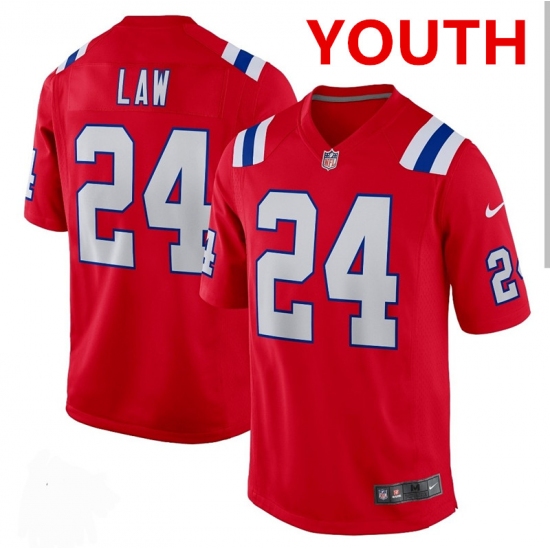 Youth New England Patriots #24 Ty Law Nike Red Alternate Vapor Limited Jersey - Ujersey