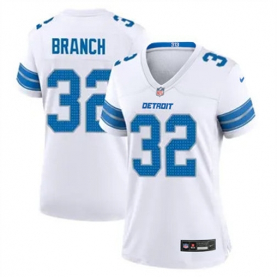 Women Detroit Lions #32 Brian Branch White 2023 F U S E Vapor Untouchable Limited Stitched Jersey - Ujersey