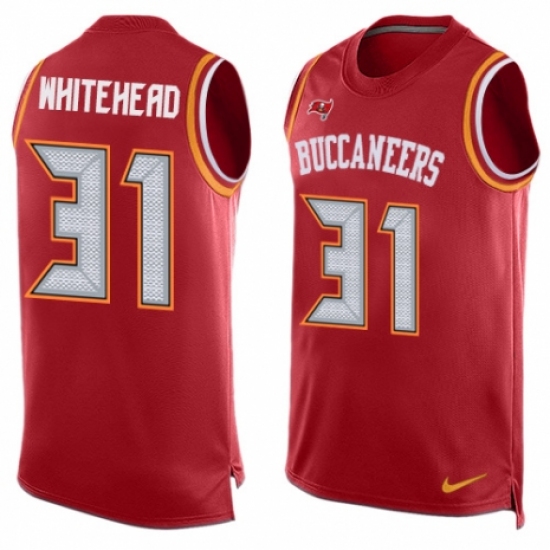 Men's Nike Tampa Bay Buccaneers #31 Jordan Whitehead Limited Red Player Name & Number Tank Top NFL Jersey - Ujersey