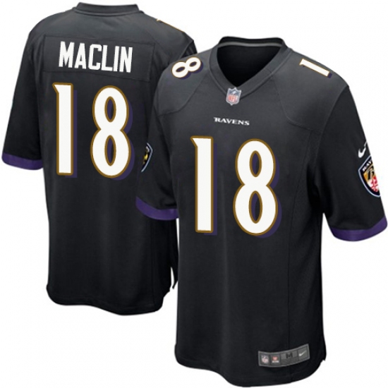 Men's Nike Baltimore Ravens #18 Jeremy Maclin Game Black Alternate NFL Jersey - Ujersey
