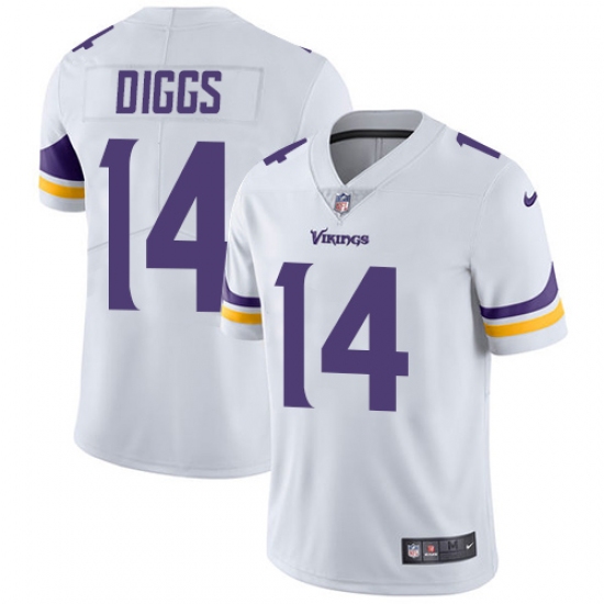 Youth Nike Minnesota Vikings #14 Stefon Diggs White Vapor Untouchable Limited Player NFL Jersey