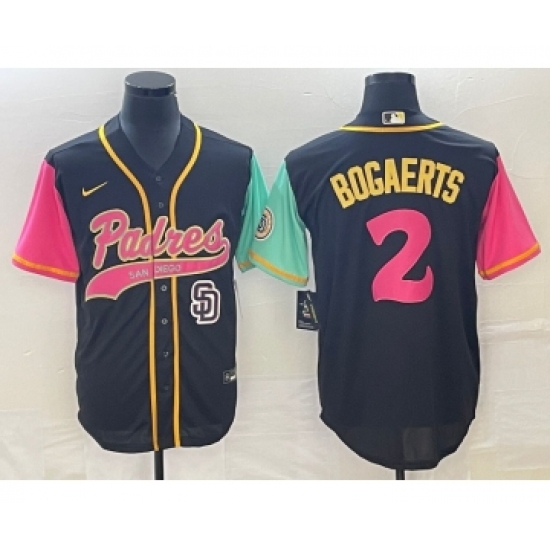 Men's San Diego Padres #2 Xander Bogaerts Brack NEW 2023 City Connect Cool Base Stitched Jersey 1 - Ujersey