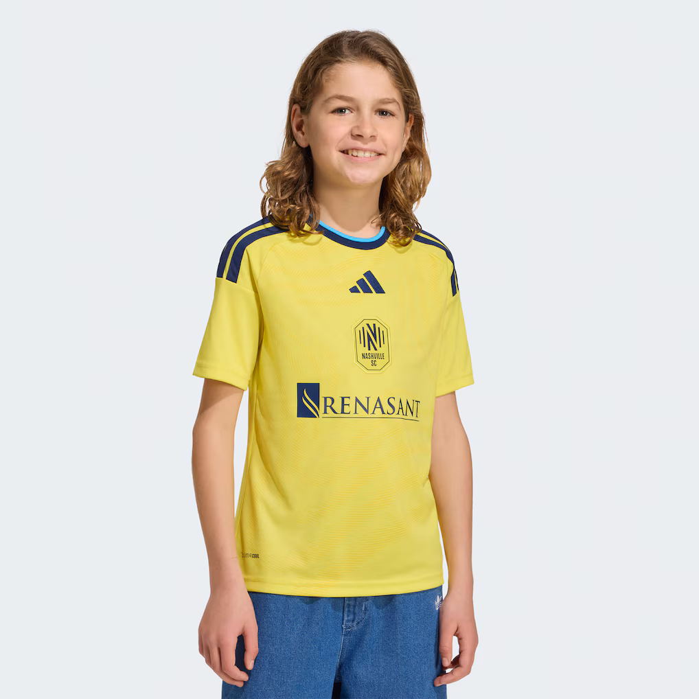 Youth Nashville SC adidas Yellow 2026 The Reverb Kit Replica Jersey - Ujersey NHL