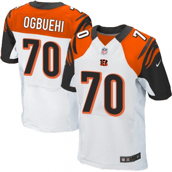 Men's Nike Cincinnati Bengals #70 Cedric Ogbuehi Elite White NFL Jersey